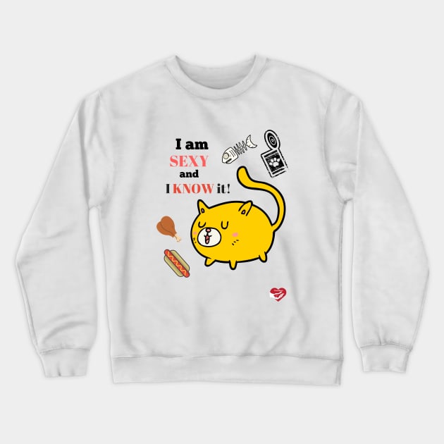 SEXY GREEDY CAT Crewneck Sweatshirt by Friendipets